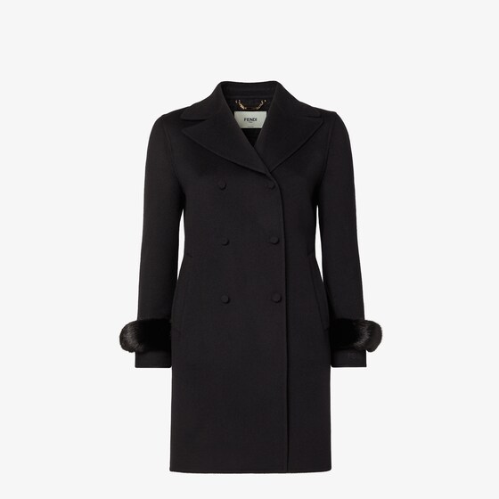 Fendi Coat In Black