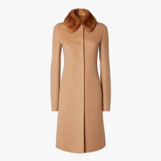 Fendi Long-sleeved Coat In Brown