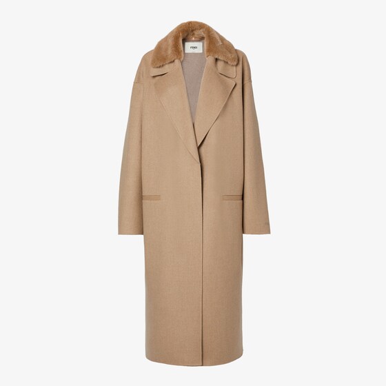Fendi Coat In Brown