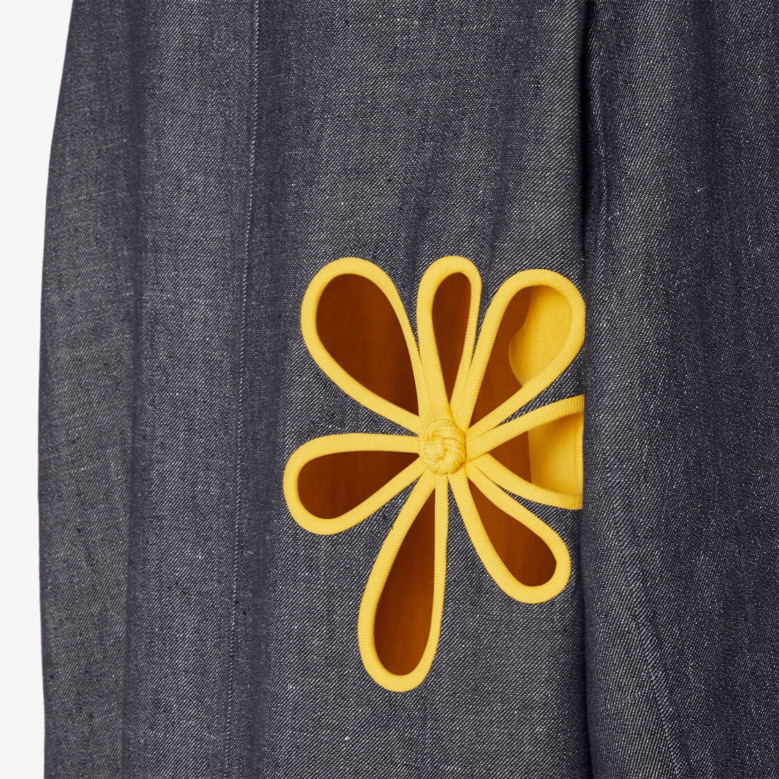 Overcoat Blue and yellow double denim overcoat Blue - Image 3/4