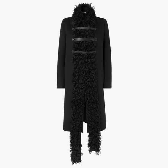 Fendi Coat In Black