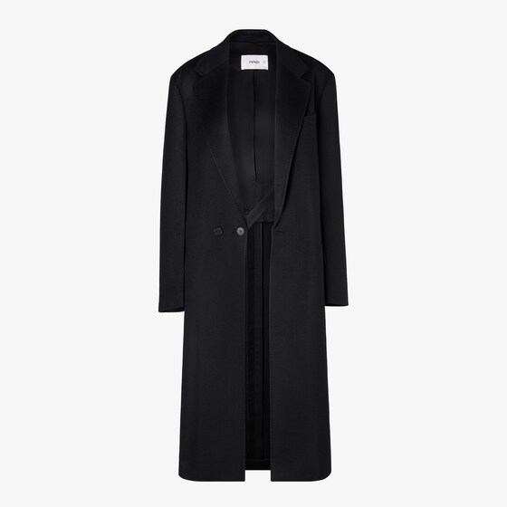Fendi Coat In Black