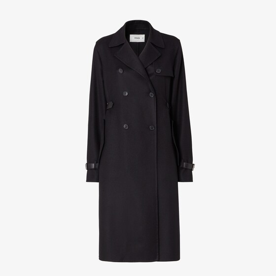 Fendi Coat In Black
