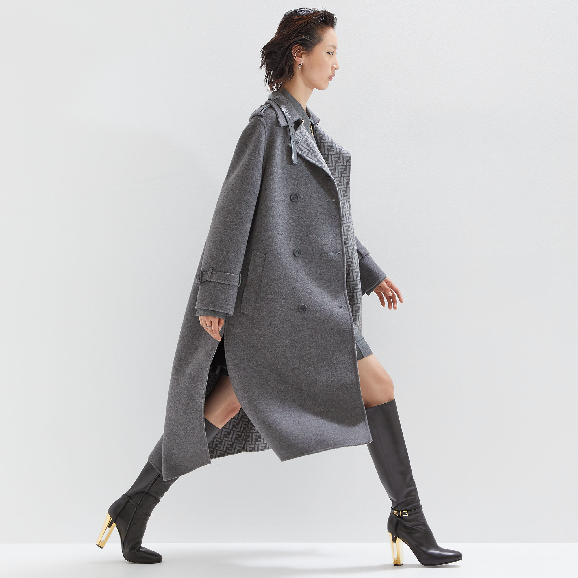 CoatGray wool coat