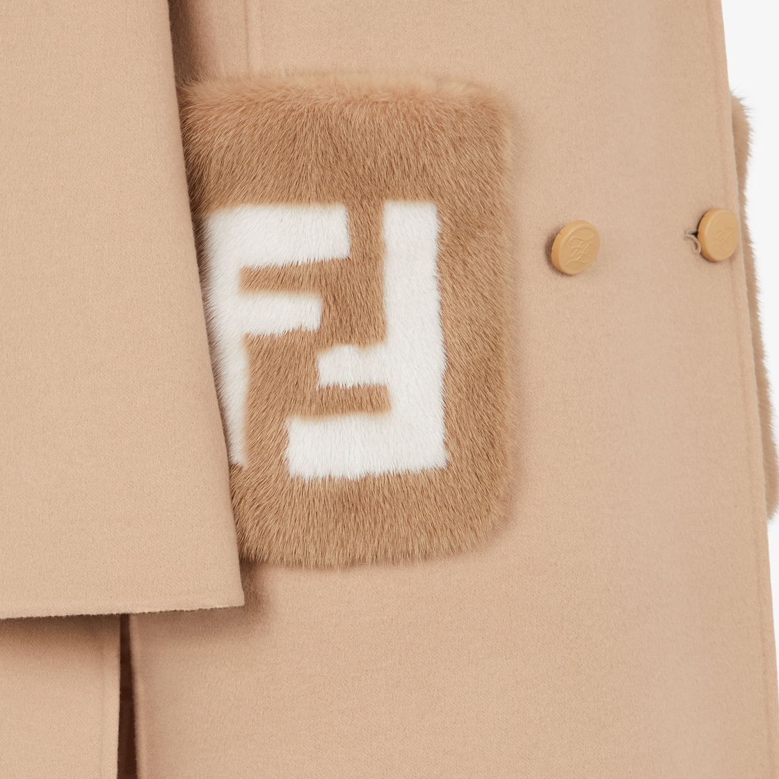 Fendi beige sheepskin jacket on sale