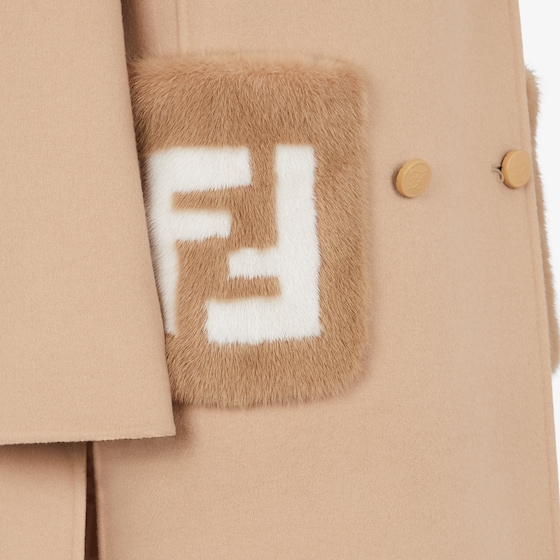 Fendi Midi straight-cut coat with side slits at the hem | Thumbnail 3