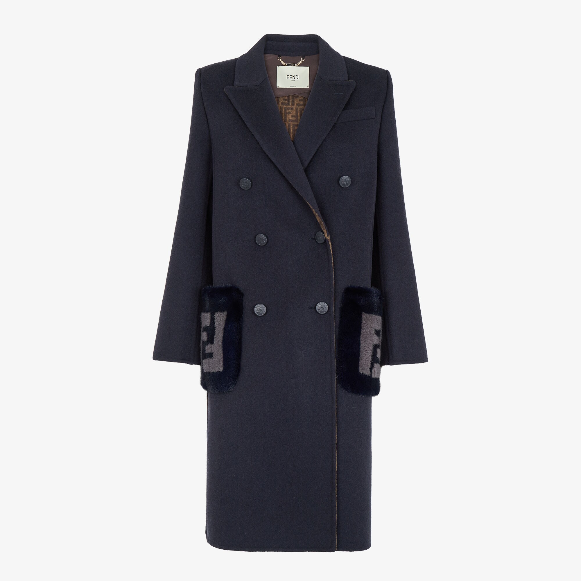 Coat - Blue wool coat | Fendi