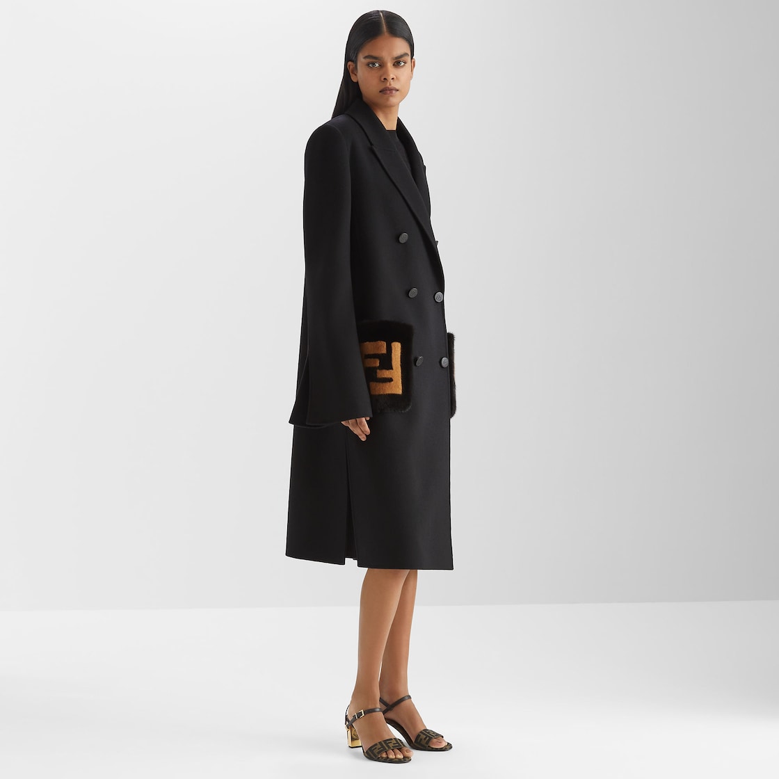 コート ウール ブラック | Fendi コート ウール ブラック | Fendi