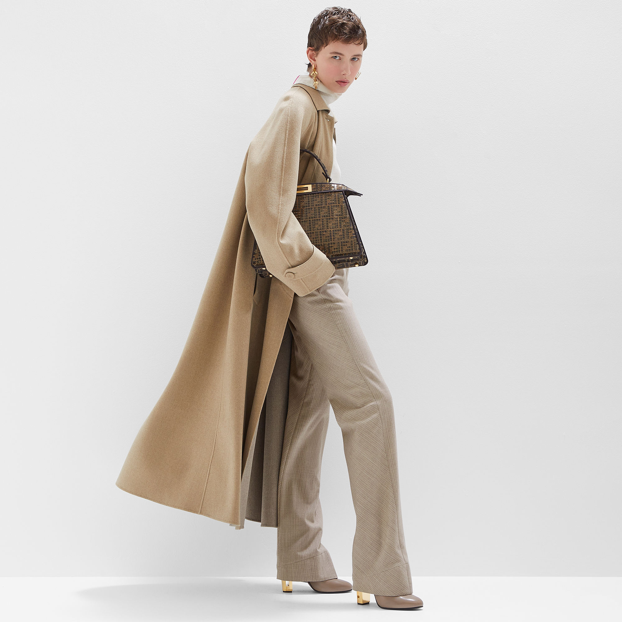 オーバーコート ウール ベージュ | Fendi オーバーコート ウール ベージュ | Fendi