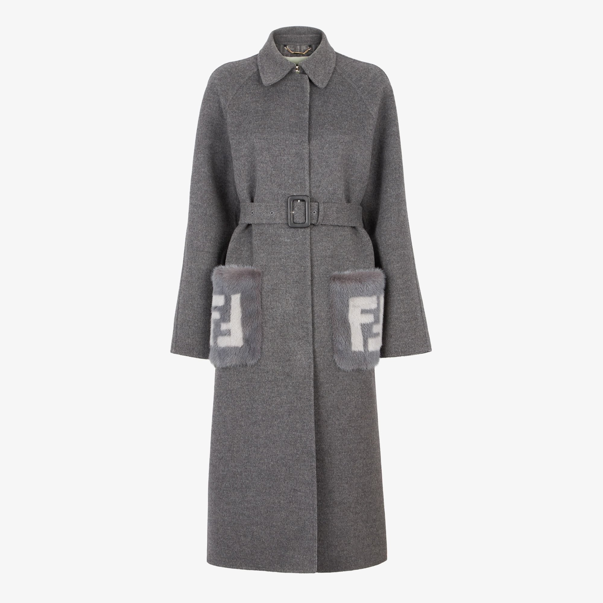 Coat Wool Grey | Fendi