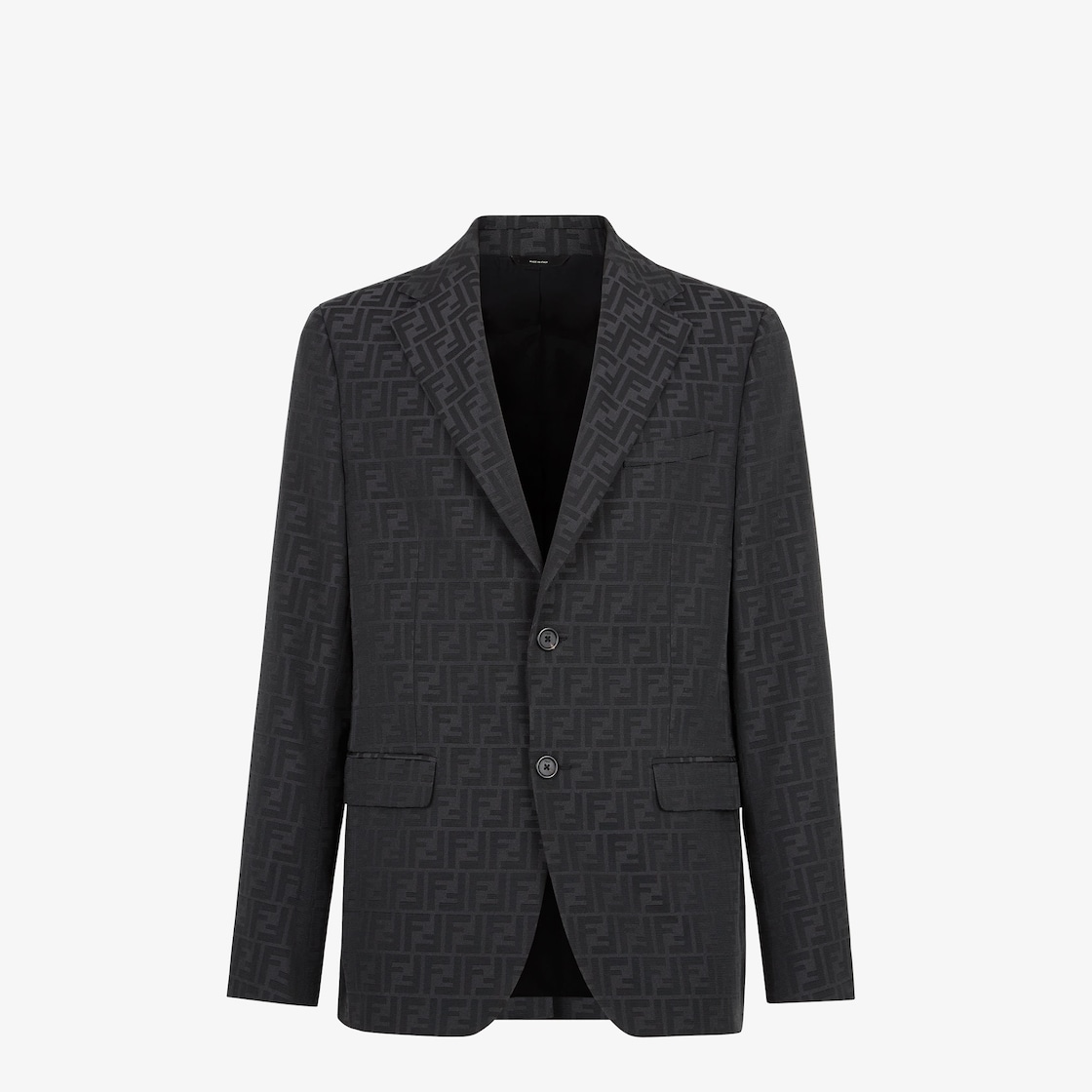 Single-breasted, jersey jacket with all-over jacquard motif