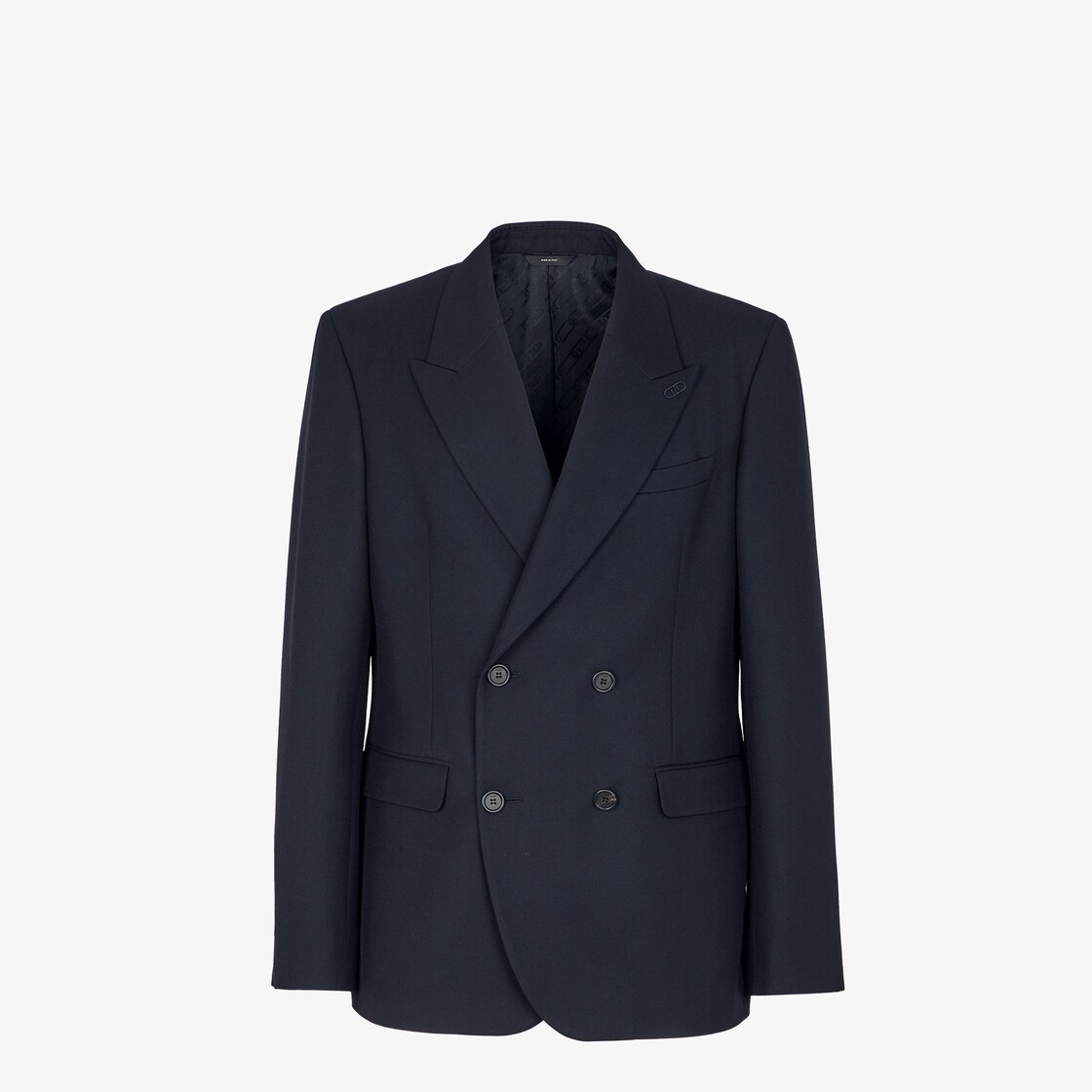 Veste Blazer en laine bleue Fendi