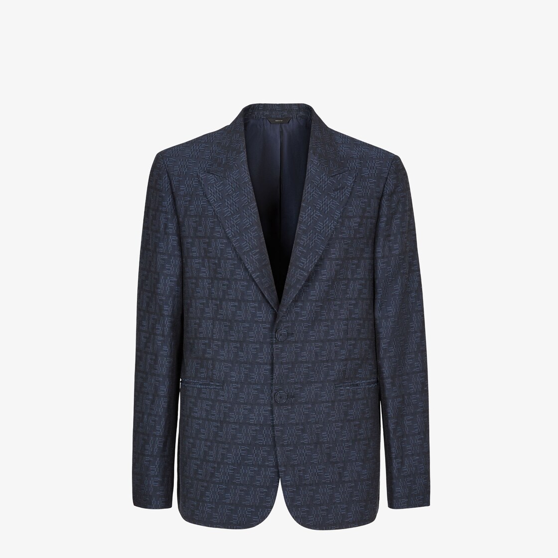 Jacket Blue FF Labyrinth jacquard blazer Fendi