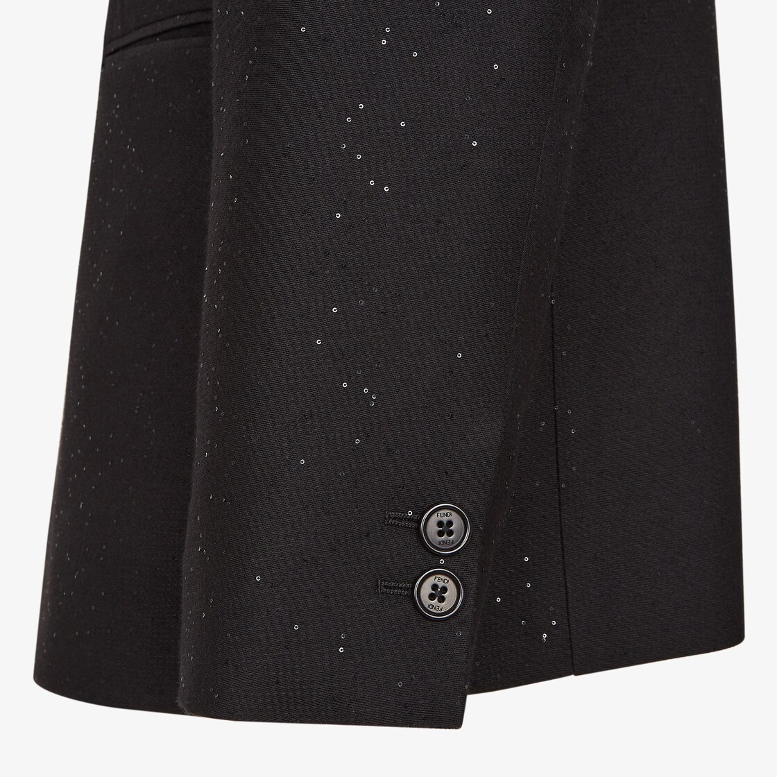 Jacket Black wool blazer with sequins Black - Image 3/5