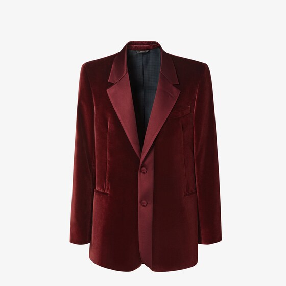 Fendi Jacket In Burgundy