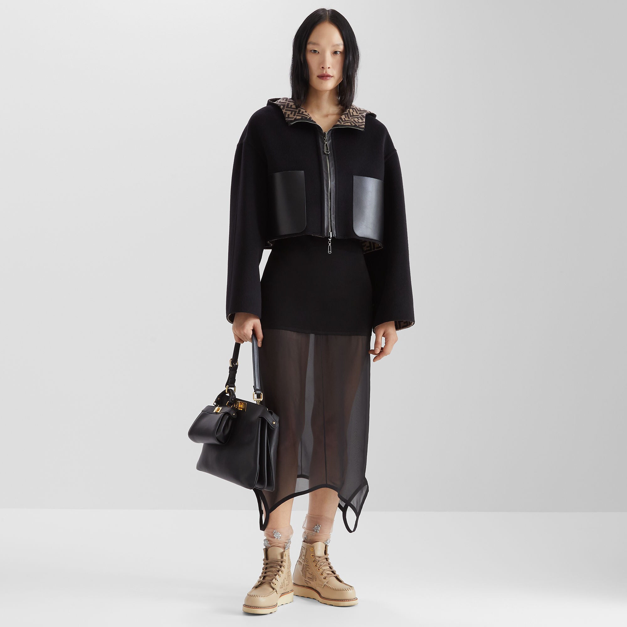 Jacket - Black wool jacket | Fendi