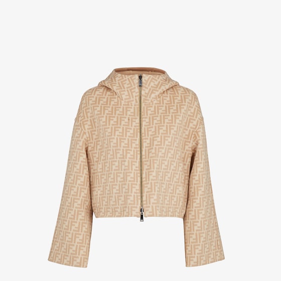 Fendi Reversible cropped, hooded jacket with patch pockets | Thumbnail 4