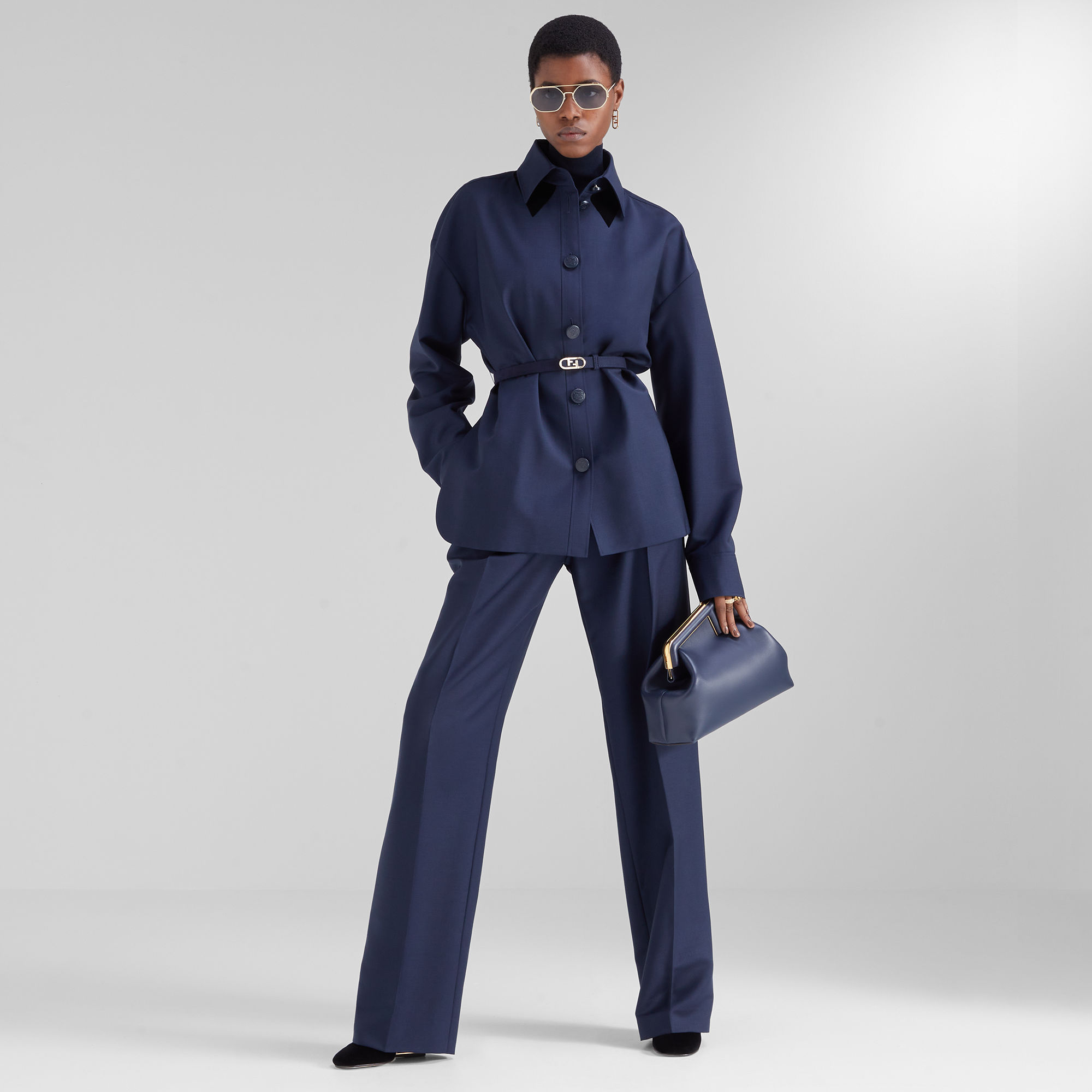 blue fendi coat