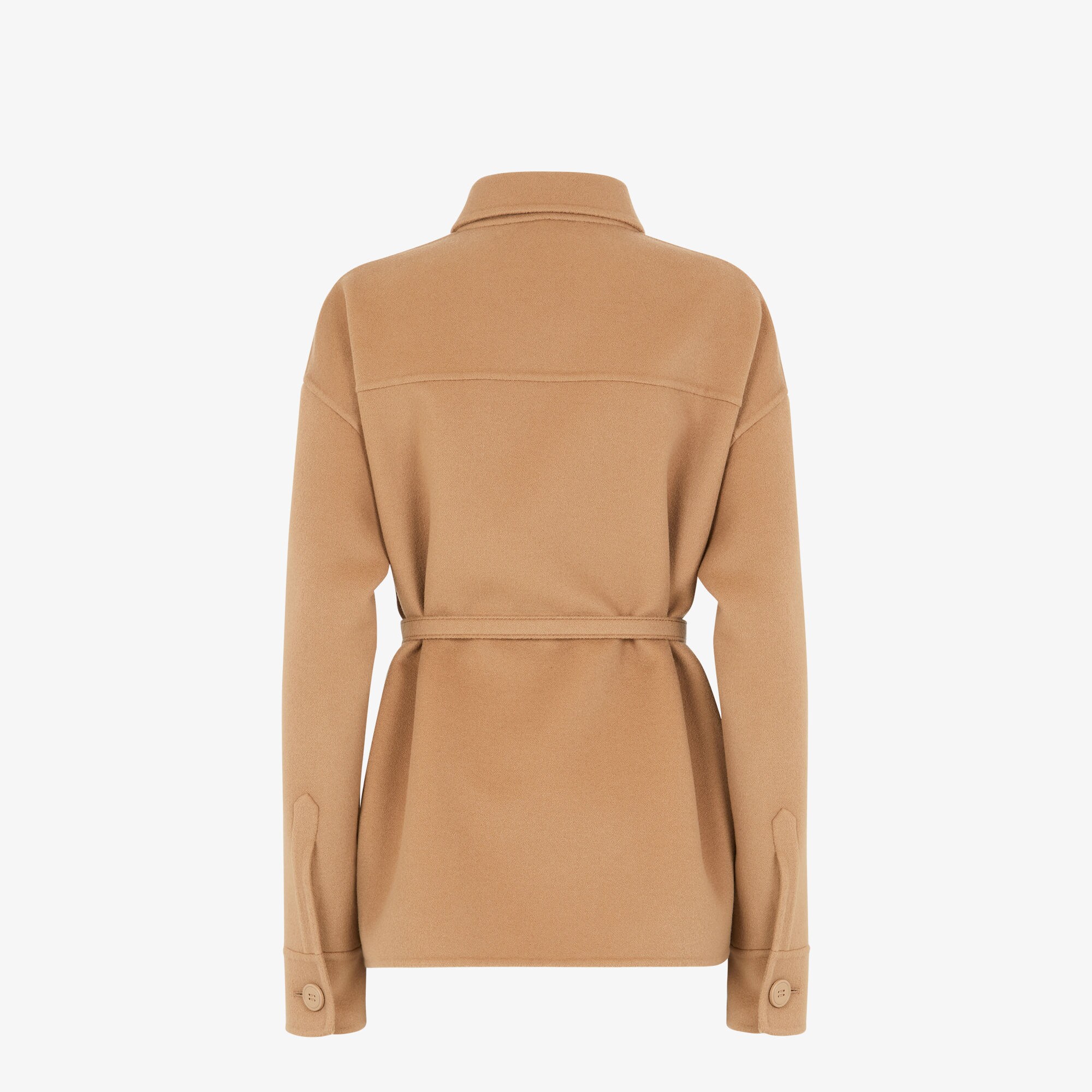レザージャケット・コート FENDI CAMEL SUEDE COAT Coat Leather Green | Fendi