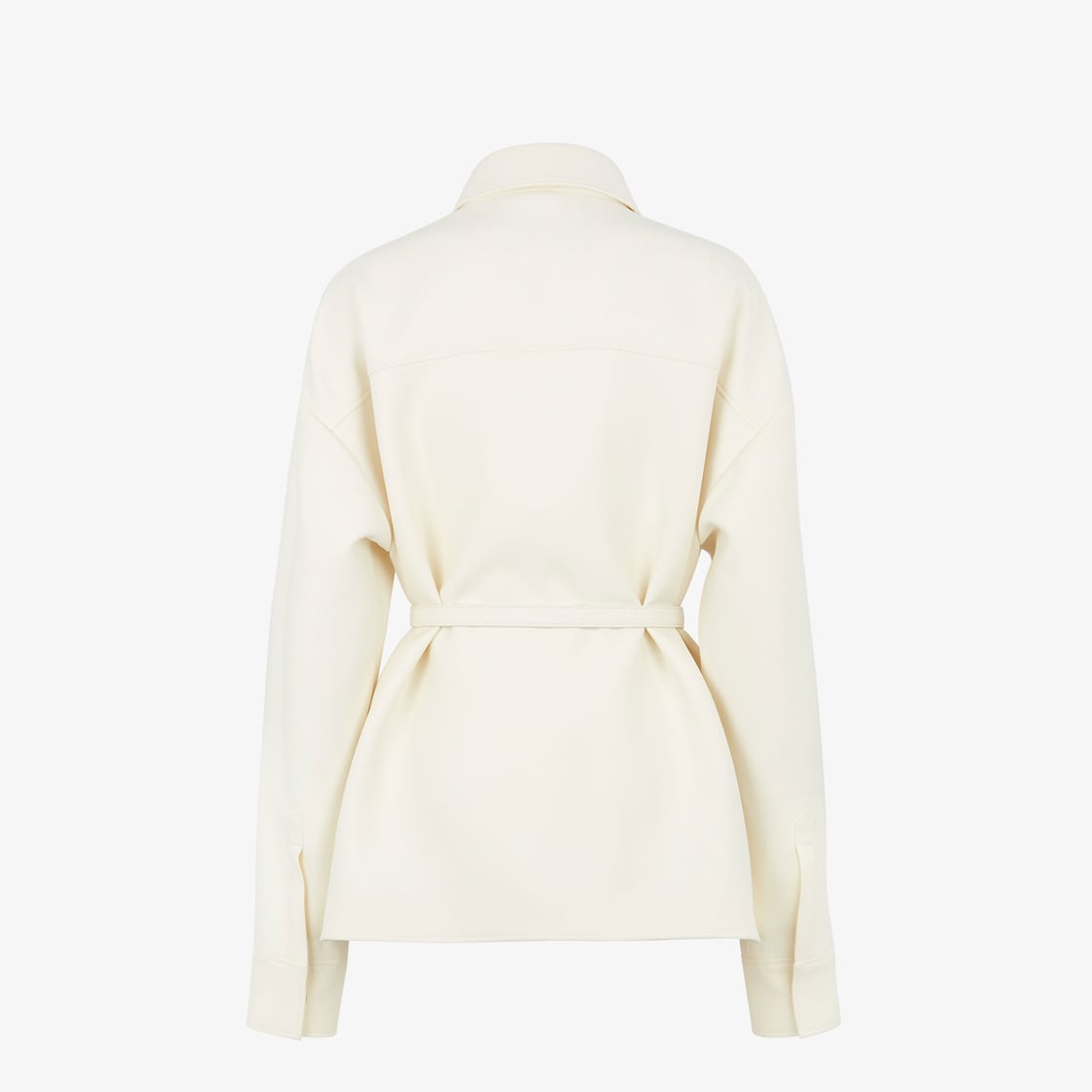 Jacket - White wool and silk Go-To jacket | Fendi