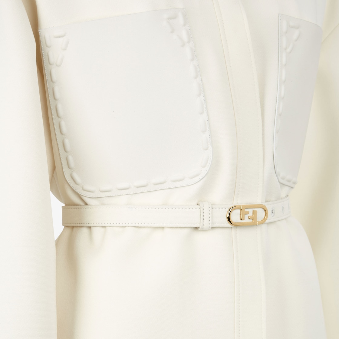 Fendi Belted Ski Jacket in White