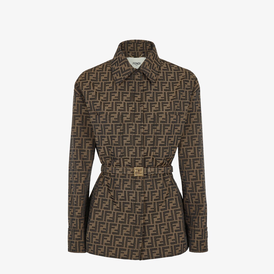 Jacket - Brown canvas Go-To jacket | Fendi