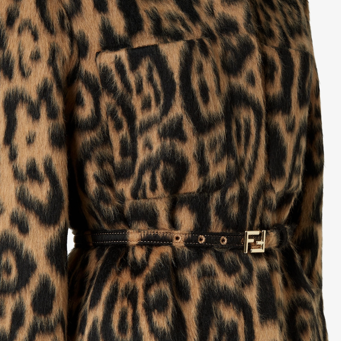 Jacket Go-To Jacket in beige and black Fendi Leo wool Multicolour - Image 3/4