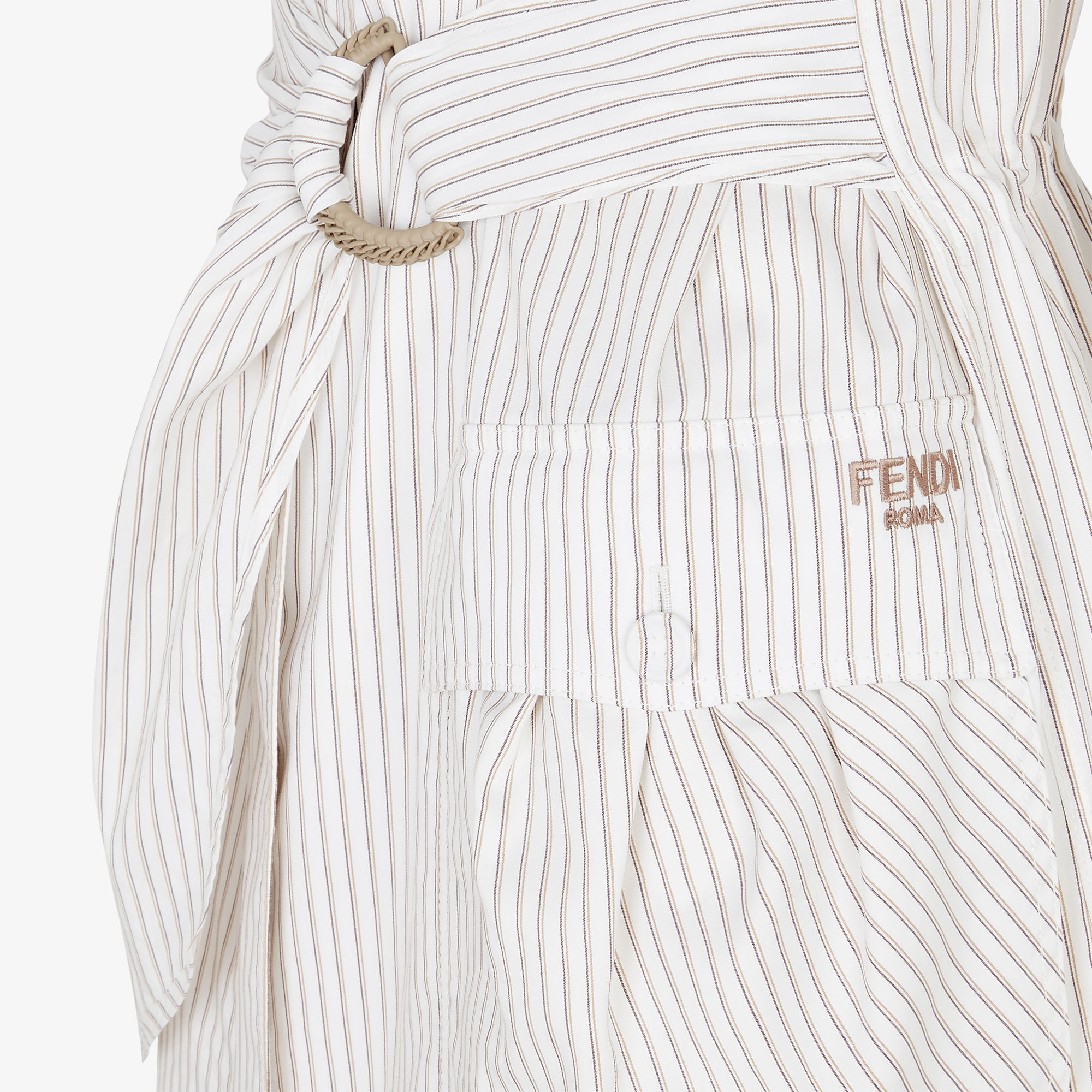 ジャケット FENDI White striped cotton and silk blouson Fendi White Striped Cotton And Silk Blouson | Lyst