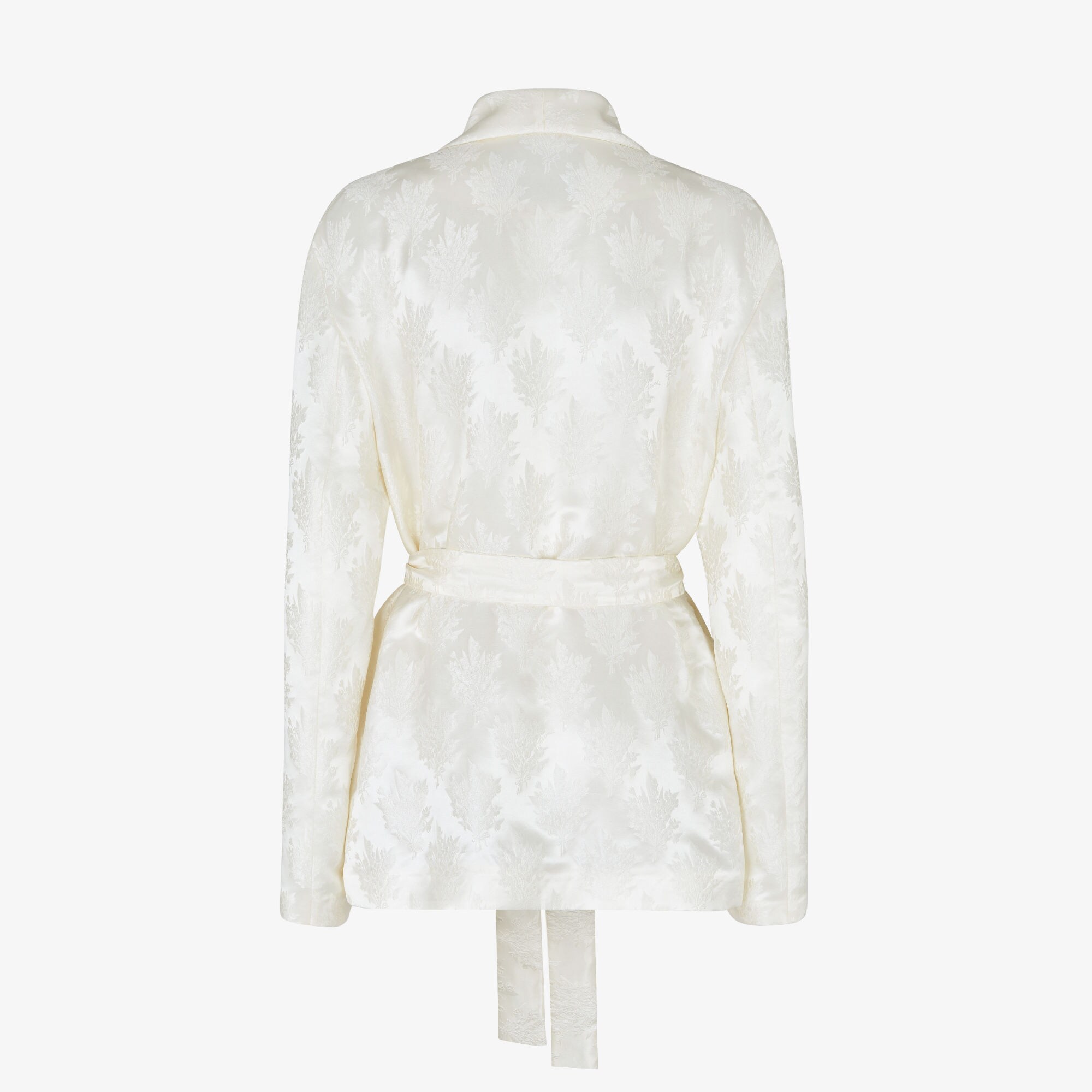 ジャケット FENDI WHITE SILK BLAZER Fendi Cropped wool and silk blazer Fendi