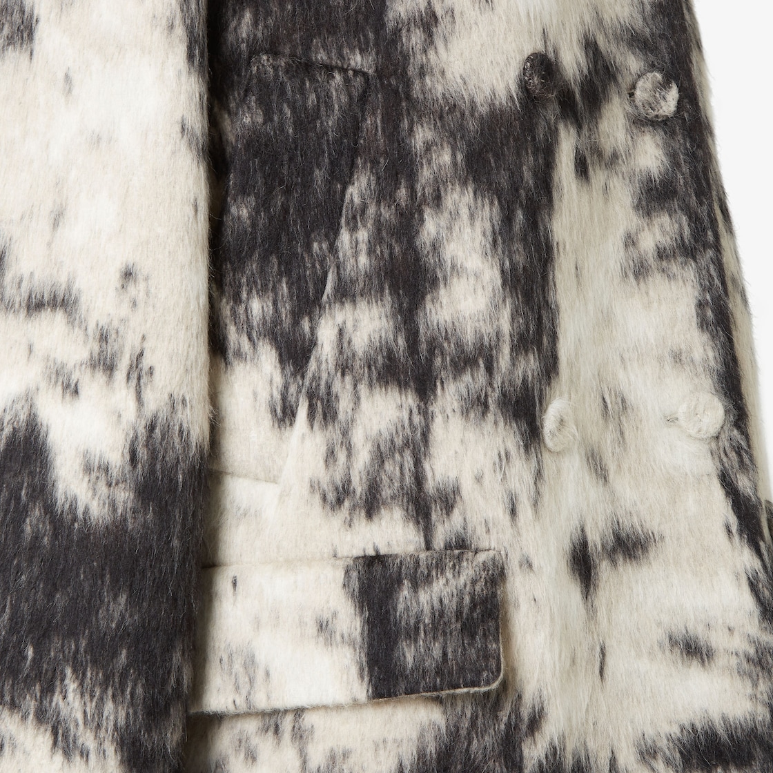 Coat Black and white Frosted Fauna wool coat Multicolour - Image 3/4