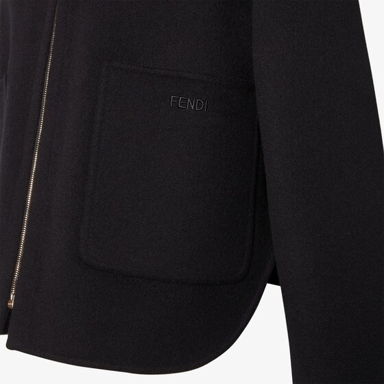 Fendi Short blouson with shirt collar and detachable hood | Thumbnail 3
