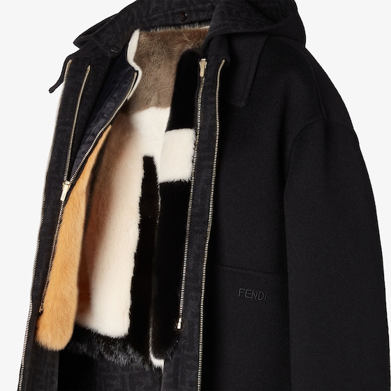 Fendi Short blouson with shirt collar and detachable hood | Thumbnail 4