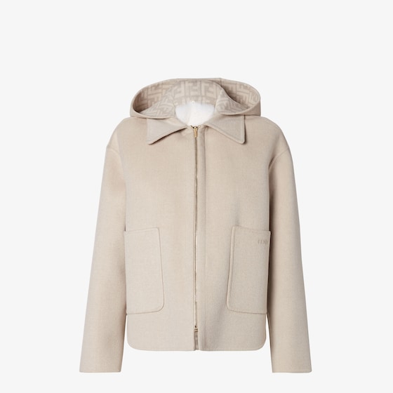 Fendi Short blouson with shirt collar and detachable hood
