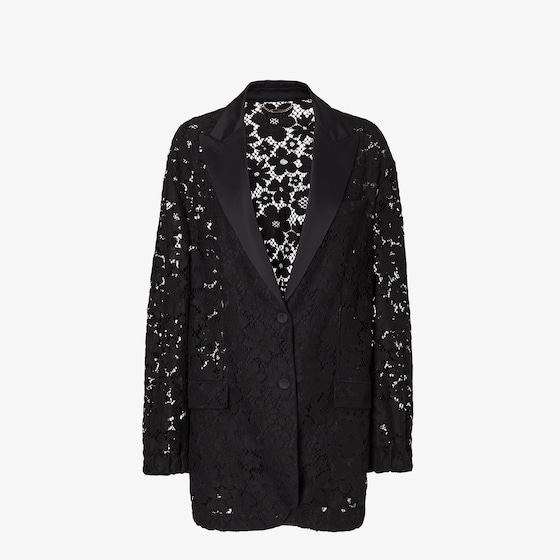 Fendi Single-breasted jacket with peak lapel collar and low