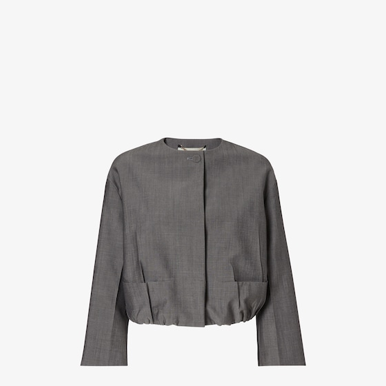 Fendi Short crew-neck jacket with two patch pockets on the front