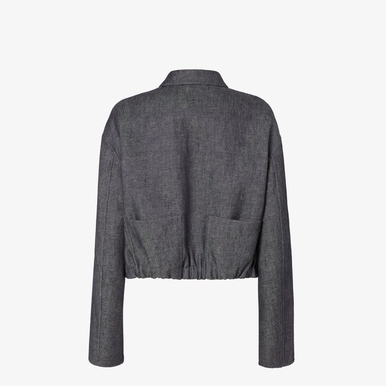 Fendi Cropped single-breasted jacket with shirt collar | Thumbnail 2