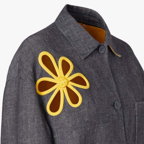 Fendi Cropped single-breasted jacket with shirt collar | Thumbnail 3