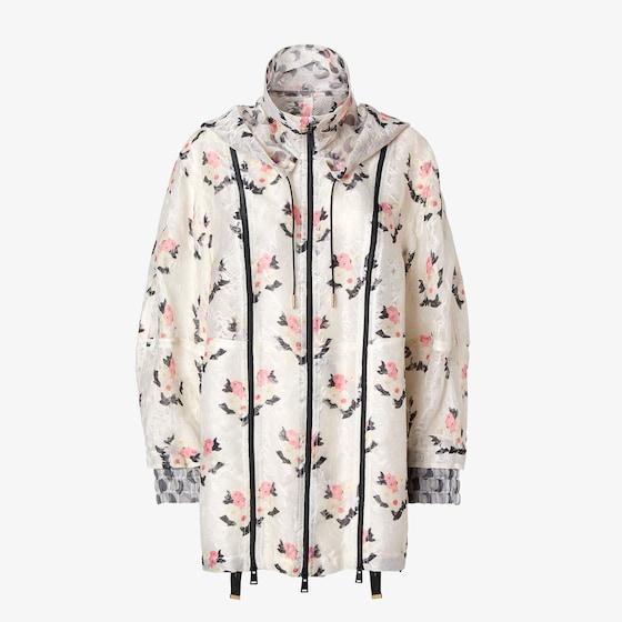 Fendi Parka jacket with high collar and drawstring hood