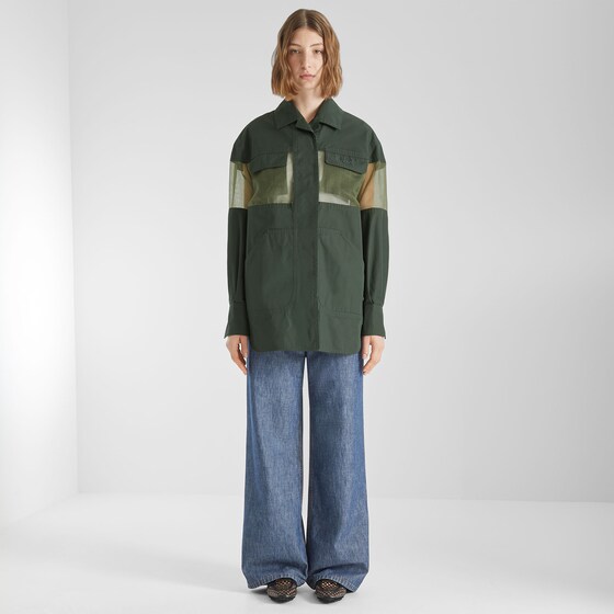 Fendi Safari jacket with shirt collar and long sleeves with wide | Thumbnail 4