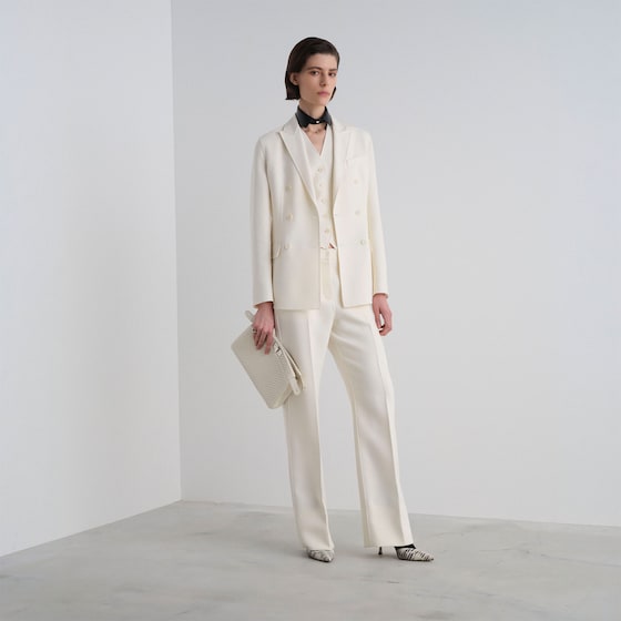 Fendi Tailored-style double-breasted blazer featuring | Thumbnail 4