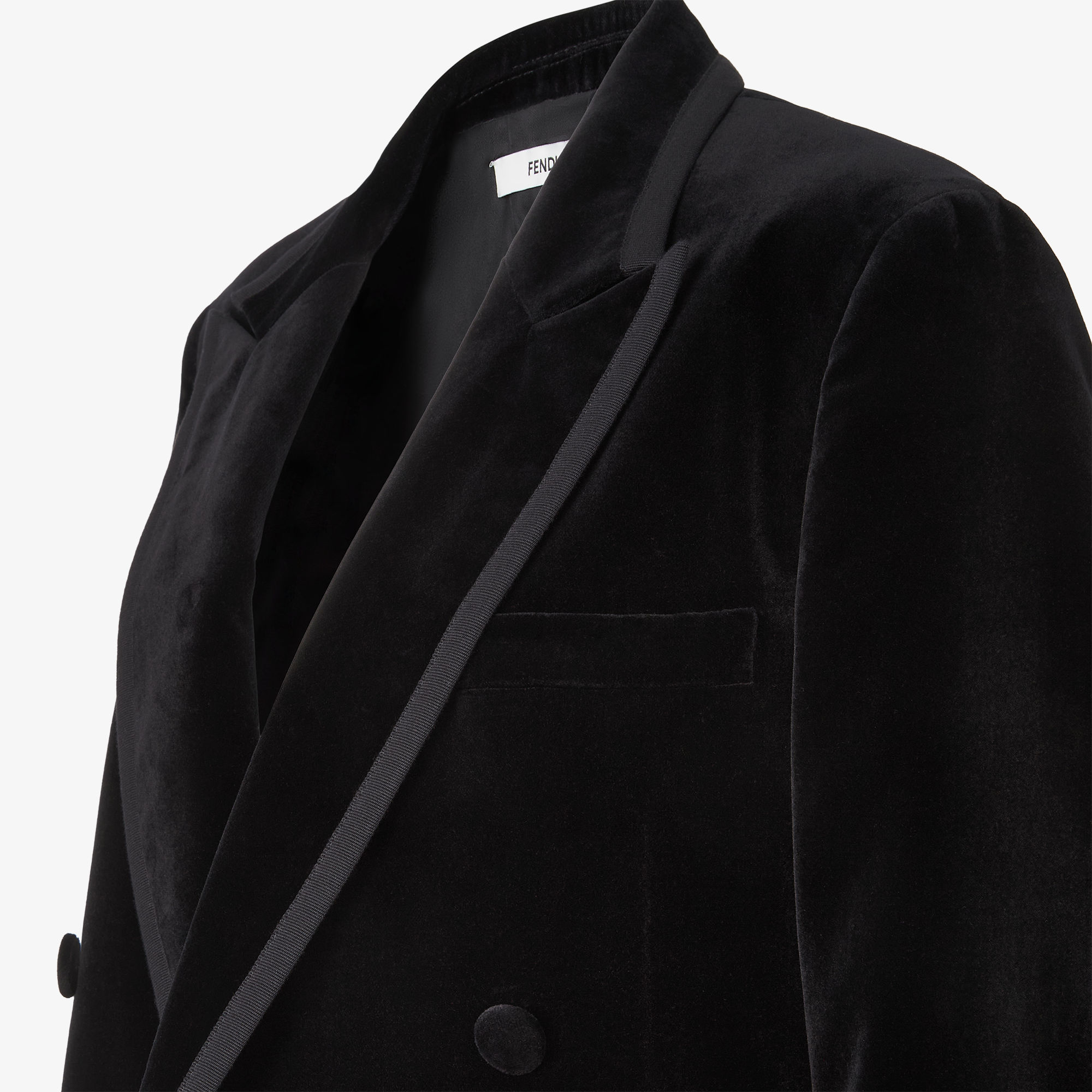 FENDI ブラックブレザー ロゴ入りライニング ジャケット - ブラック | FENDI JP