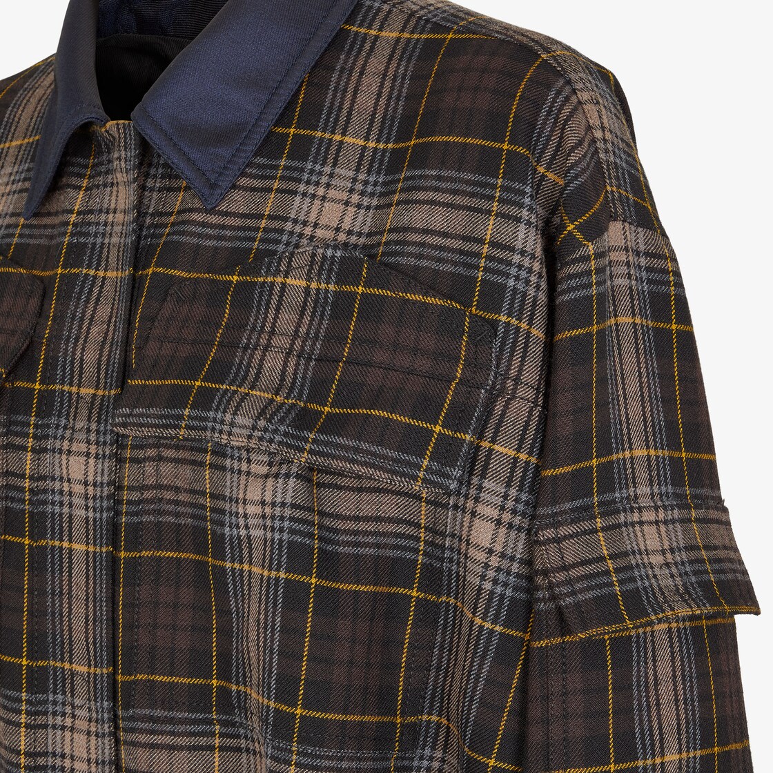 Blouson Brown Fendi Tartan bomber jacket Brown - Image 4/5