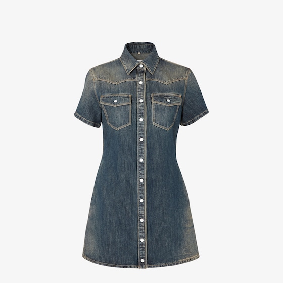 Fendi Slim-fitting short shirt dress with a slightly flared