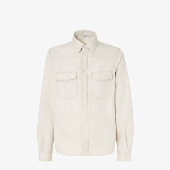Fendi Long-sleeved Selleria denim shirt made from an organic