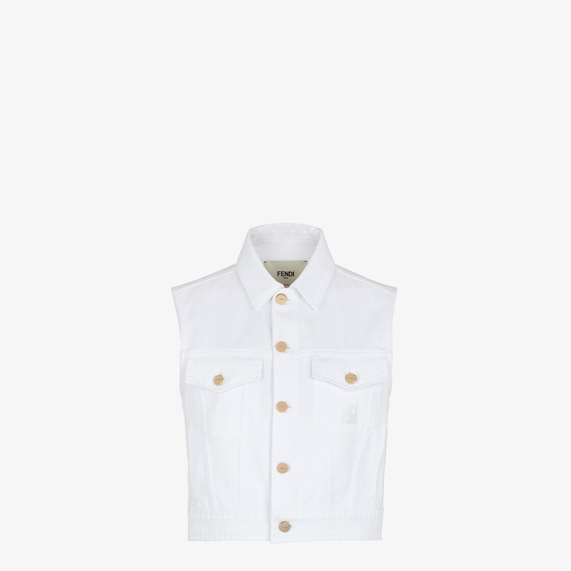 Gilet White denim gilet Fendi