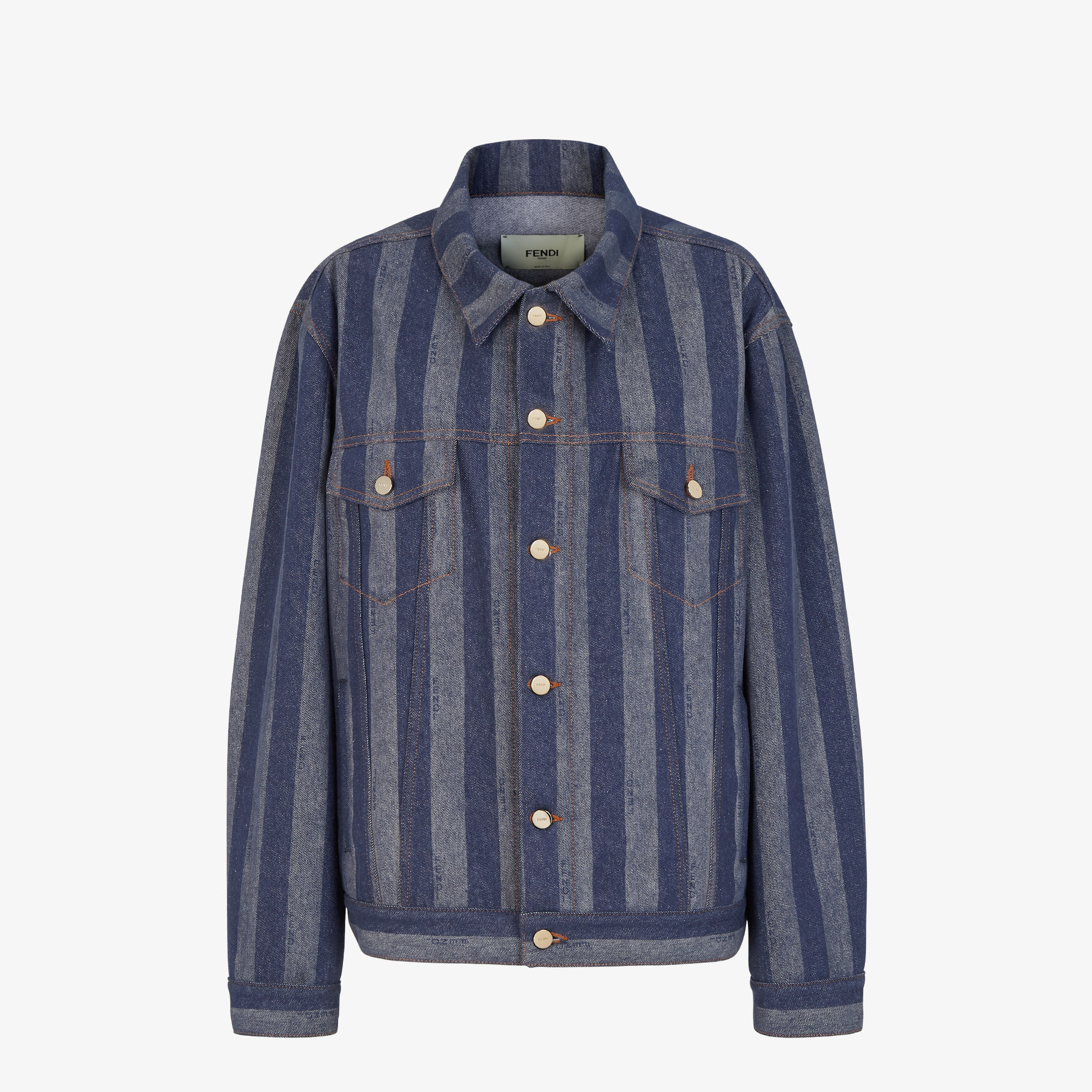 Jacket - Blue Pequin denim jacket | Fendi