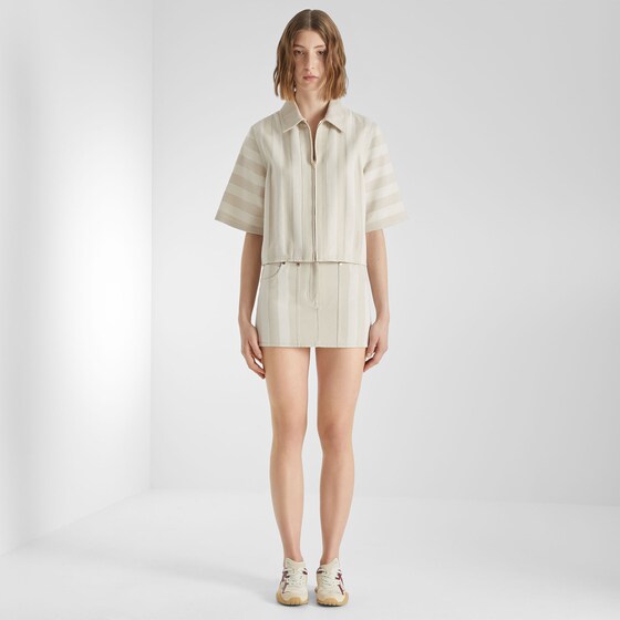 Fendi Cropped jacket with shirt collar and short sleeves | Thumbnail 4
