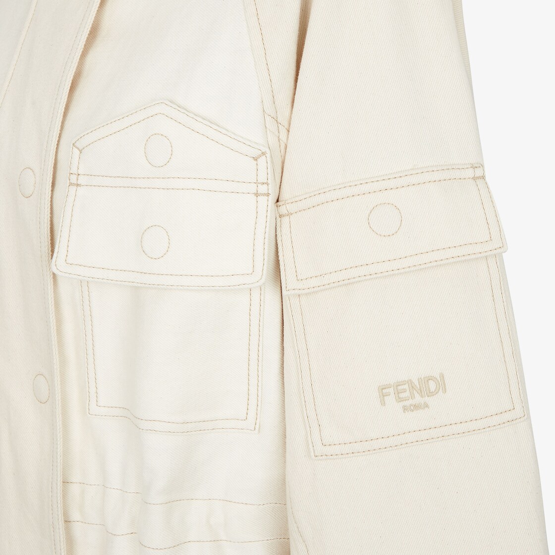 Blouson White denim jacket White - Image 3/4