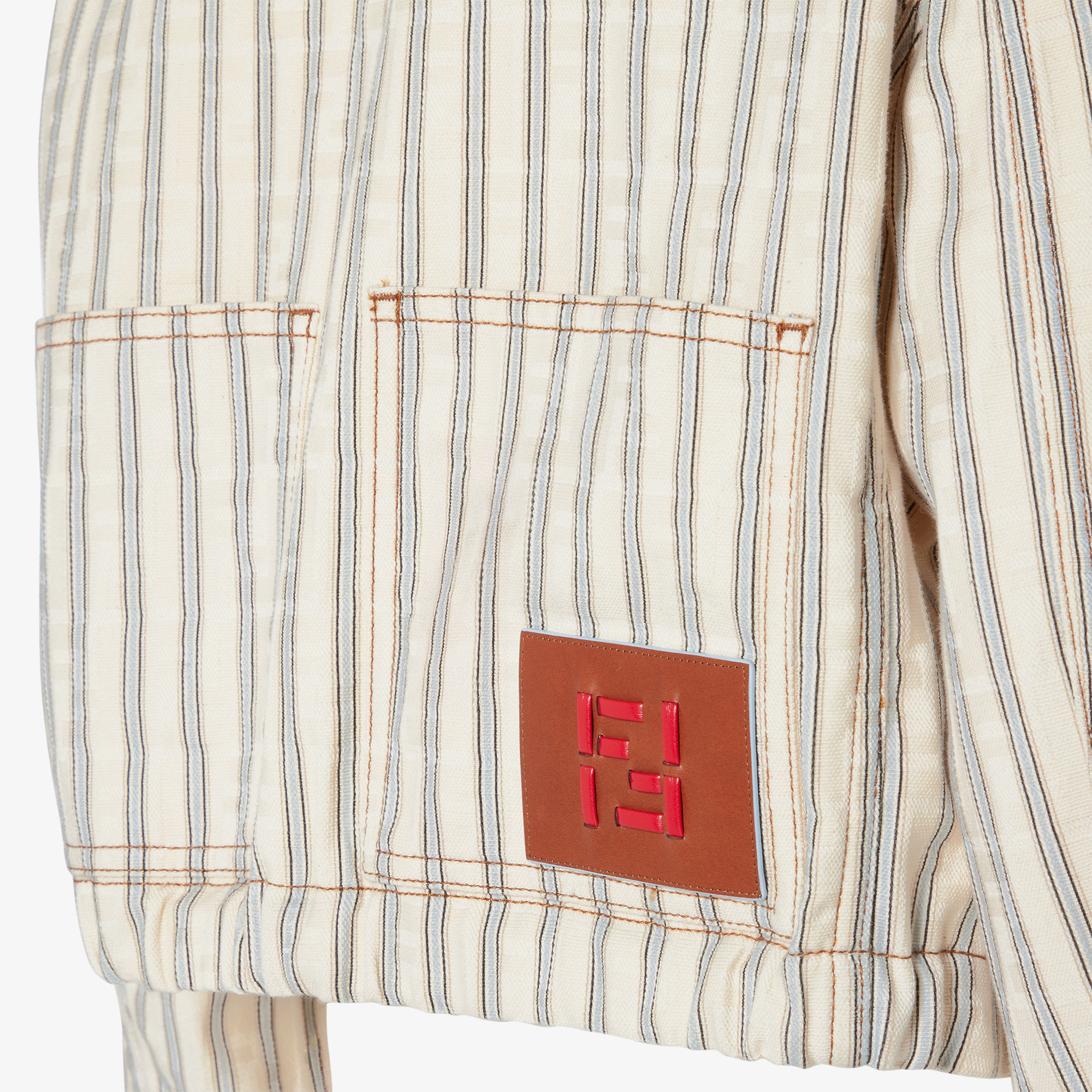 Fendi Cropped jacket with shirt collar and long sleeves | Thumbnail 3