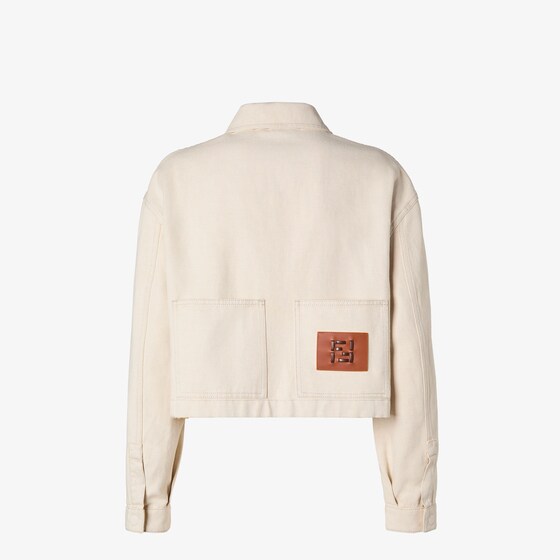 Fendi Cropped jacket with shirt collar and long sleeves | Thumbnail 2